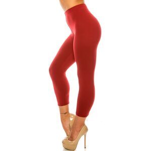 USAFashion Buttery Smooth Basic Solid Extra Plus Size Capris - 3X-5X - USA